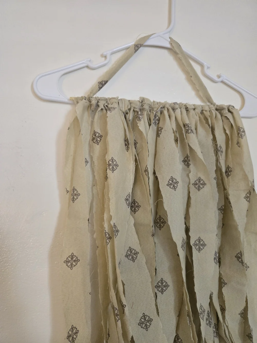 4/$15 Boho Beige Tassel Wall Hanging - Neutral Textile Decor